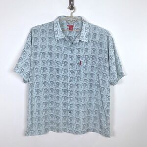 Platinum Fubu Y2K Graphic‎ Button Up Shirt Short Sleeve Fat Albert  Print 5X